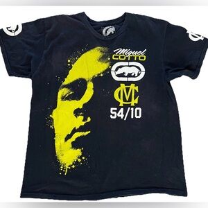 Ecko Unltd Miguel Cotto T-Shirt Mens L Black Graphic Tee Short Sleeve Boxing